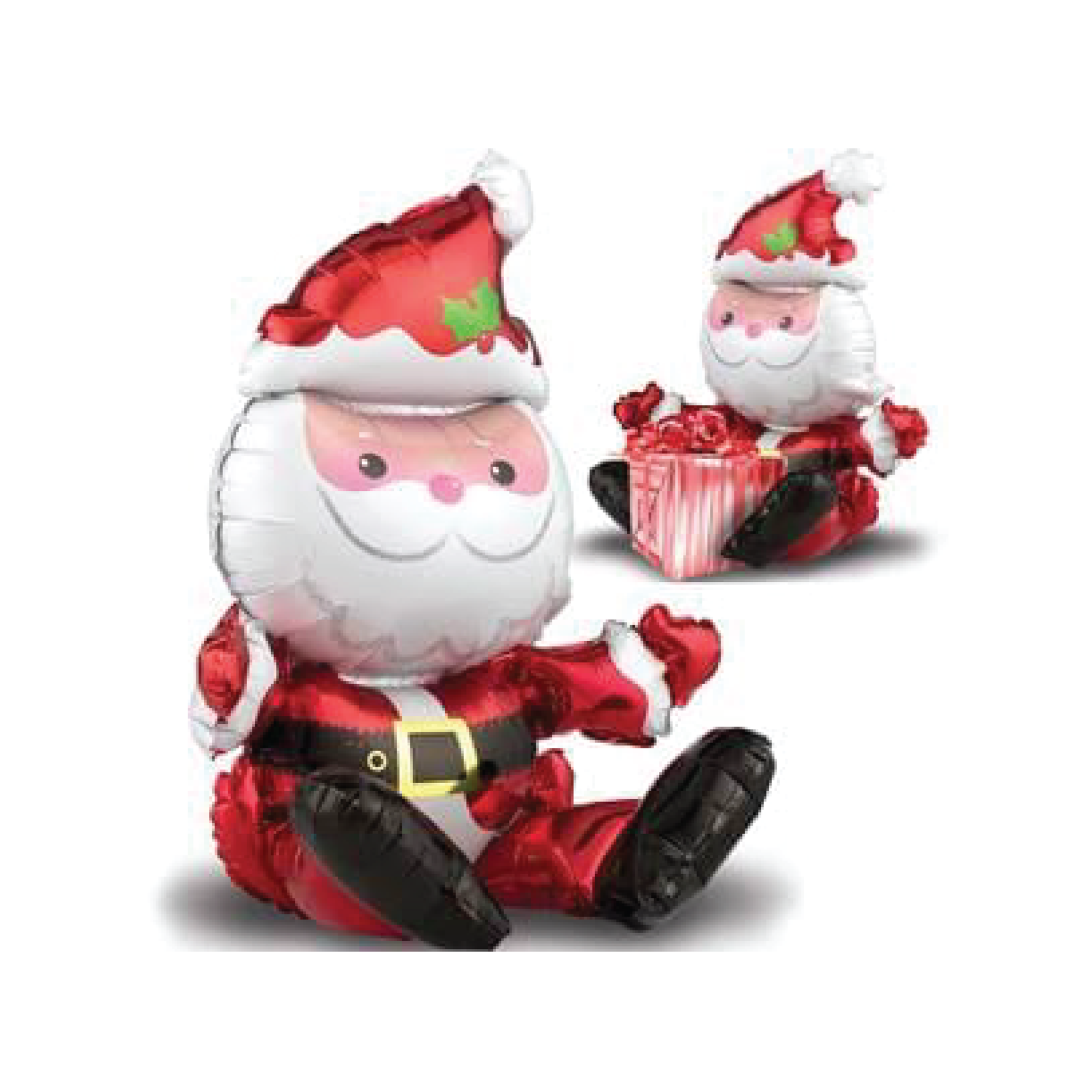 Sitting Santa Balloon, Friendsmas Party Decor, Be Merry Christmas Xmas ...