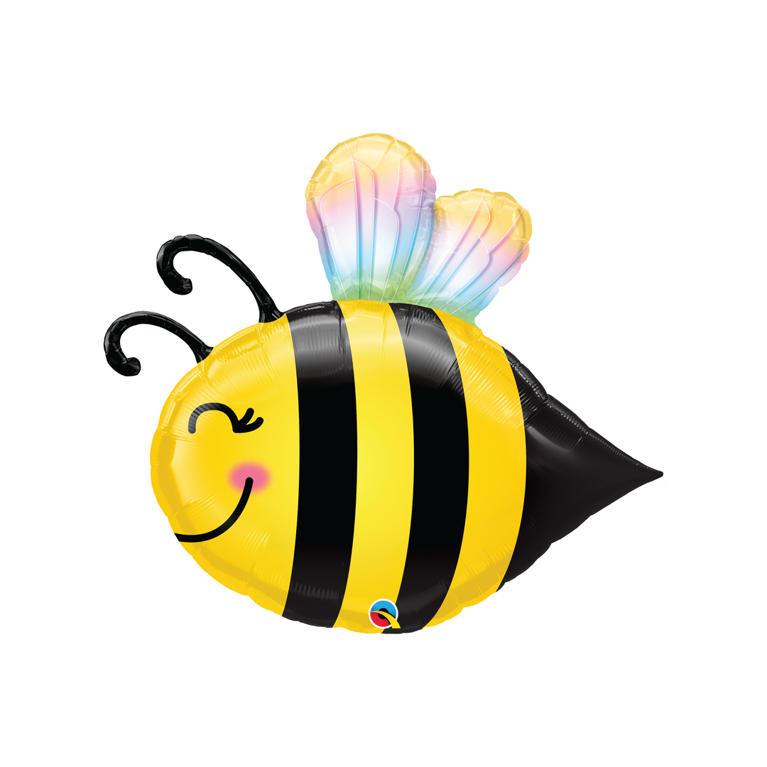 Bee Latex Balloons Black Dots Star Foil Globos Cartoon Honey Bee