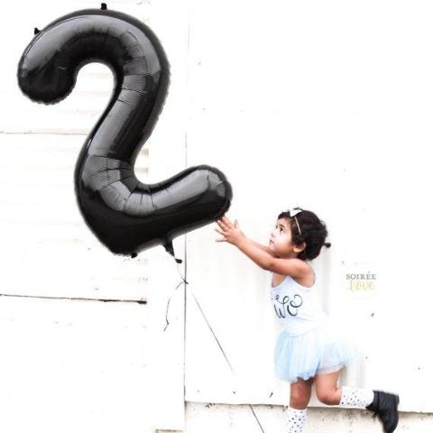 Jumbo Black Number Balloon | 34"
