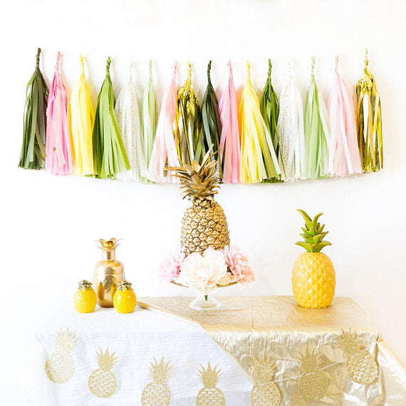 Pink Pineapple Paper Tassels