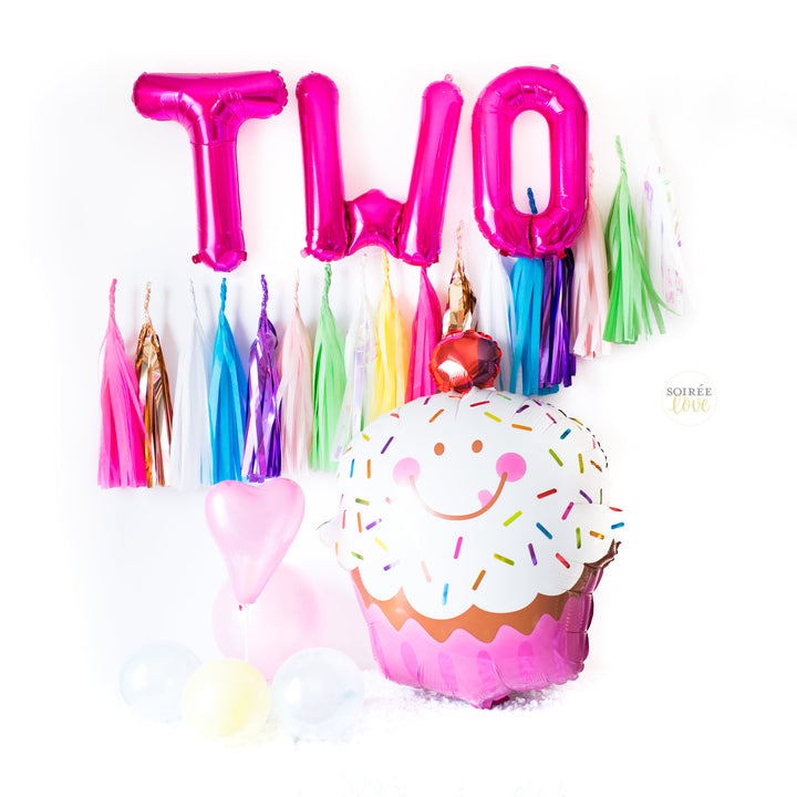Cupcake Balloon Tassel Birthday Party Box