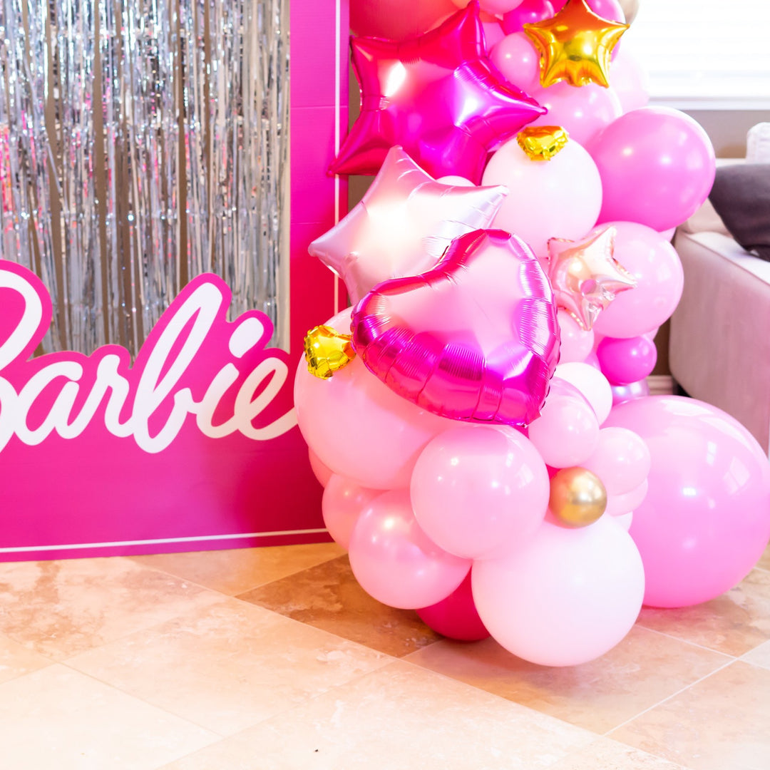 DIY Pink Doll Balloon Garland