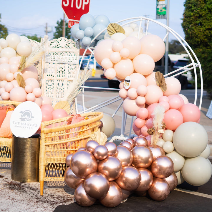 Boho Summer Festival | Blush Rose Gold Boho DIY Balloon Garland