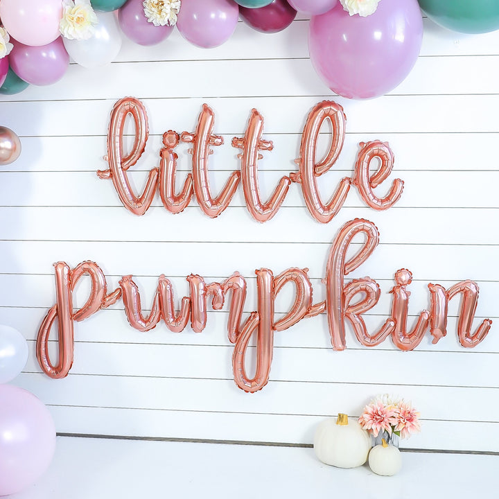 Little Pumpkin Script Balloon Banner