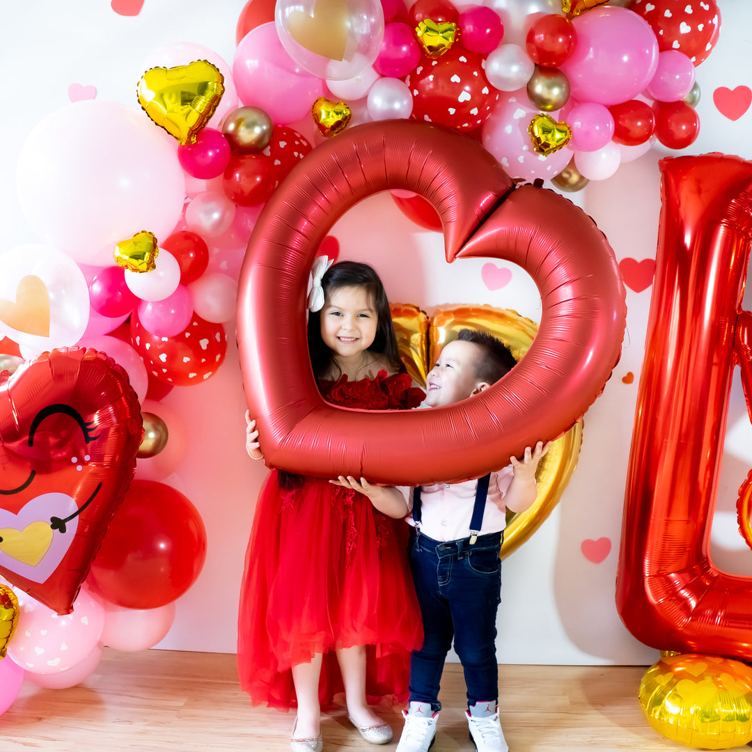 Valentine Linking Heart Balloons | Gold