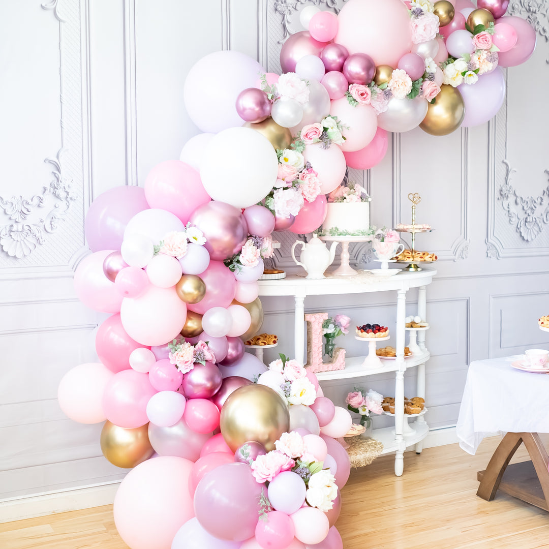 DIY Princess Tea Balloon Garland