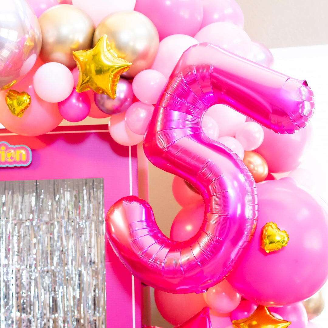 DIY Pink Doll Balloon Garland