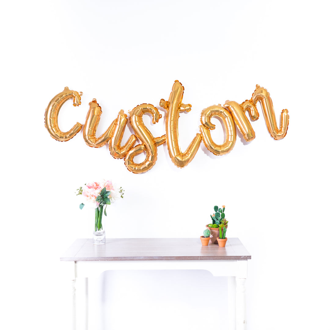 Custom Script Balloon Banner