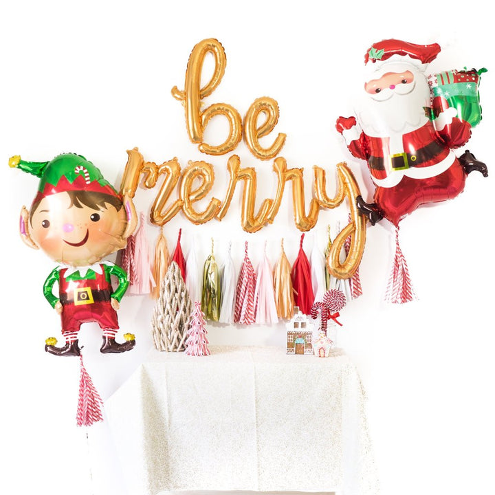 Christmas Be Merry Balloon Tassel Party Box