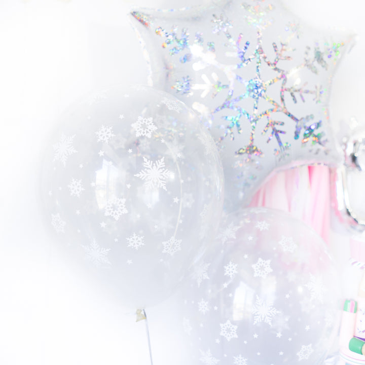 Pink Snowflake Bear Winter Onederland Balloon Tassel Garland Party Box