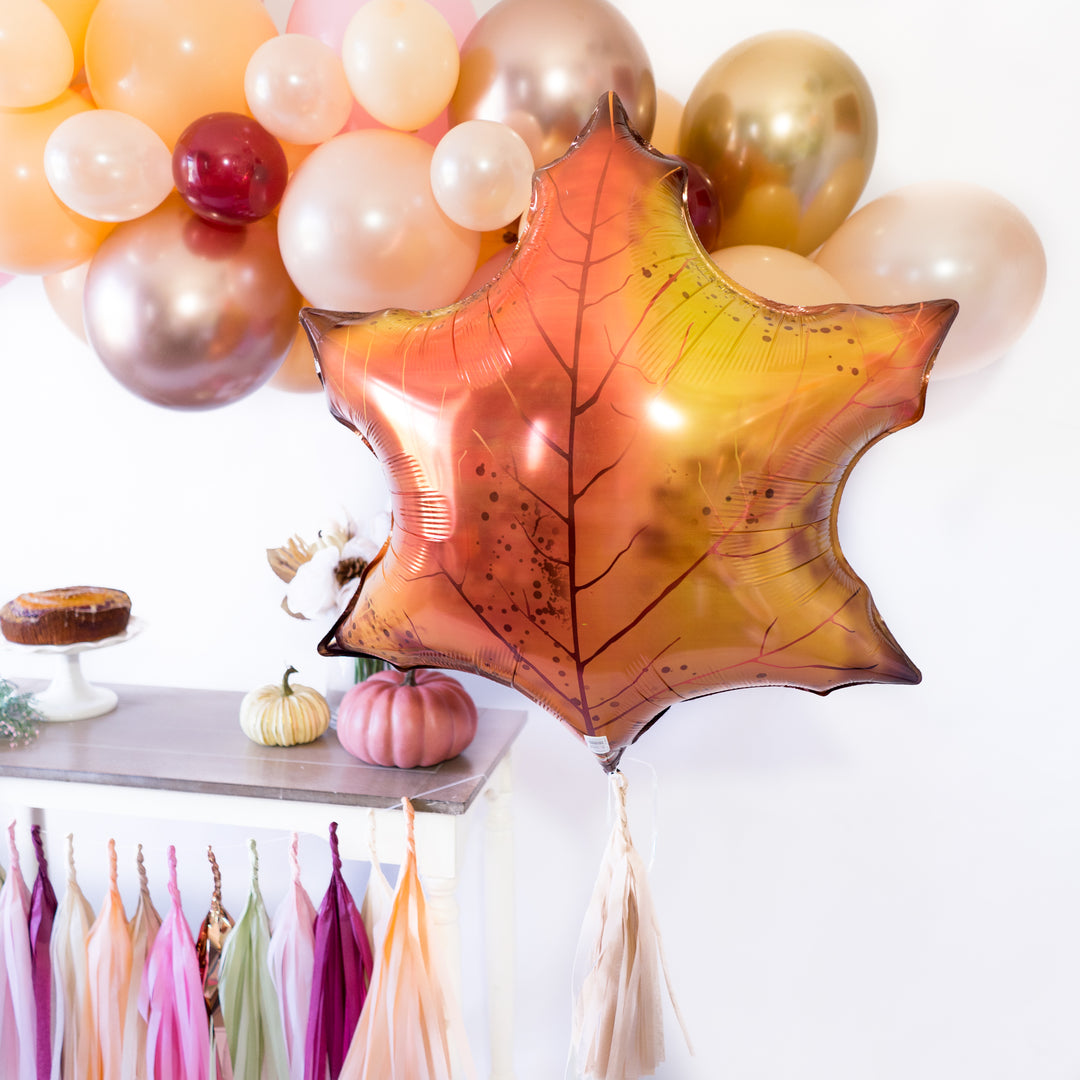 Fall Leaf Balloon Tassel Party Box