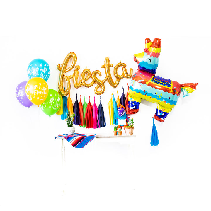 Script Gold Fiesta Balloon Party Box