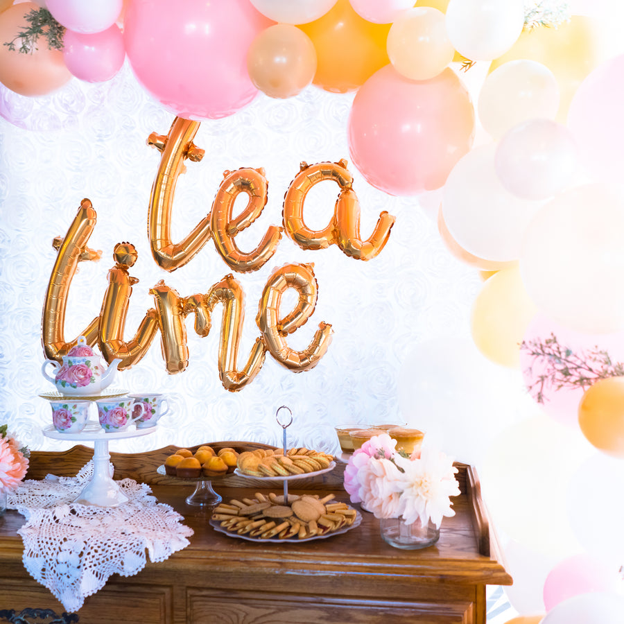 DIY Blush Balloon Garland | DIY Pink Balloon Arch, Tea for Two Party ...